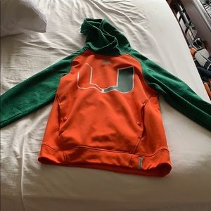 Adidas U of Miami Sideline Official NCAA Hoodie